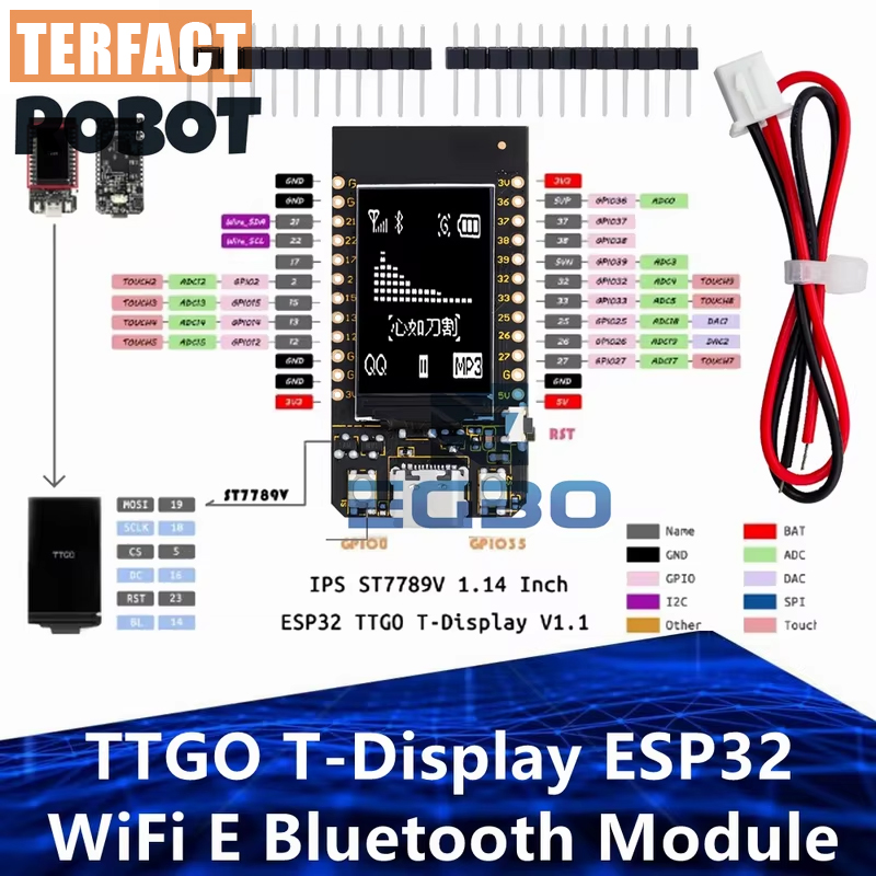 Ttgo Tdisplay - لوحة تطوير TTGO T-Display ESP32 مع