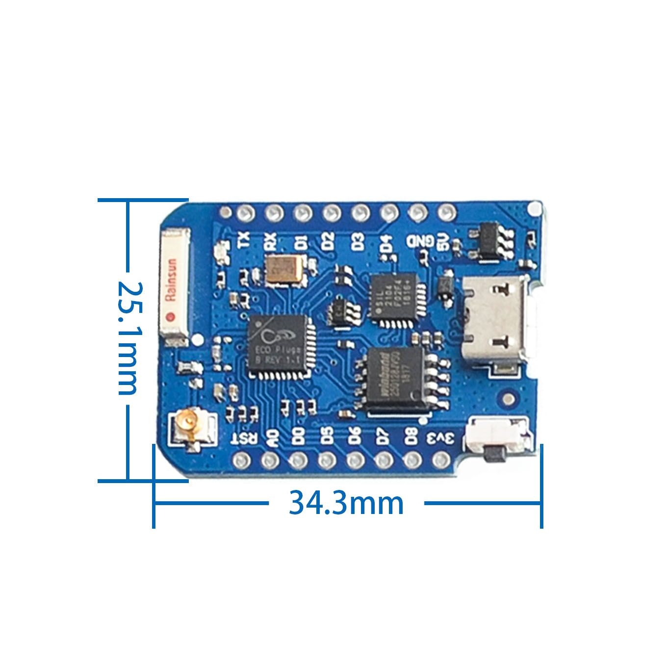 WEMOS-موصل هوائي خارجي ، لوحة  - مراجعة Wemos D1 Mini وسعره